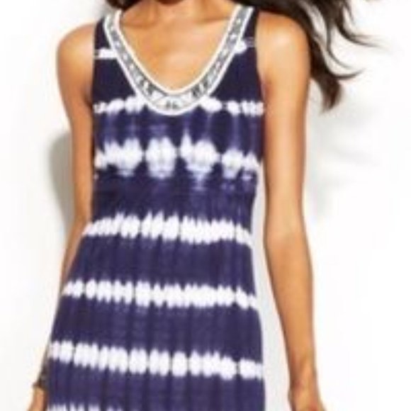 INC International Concepts Exotic Desert Sleeveless Tie-Dye Maxi Dress - Picture 2 of 12